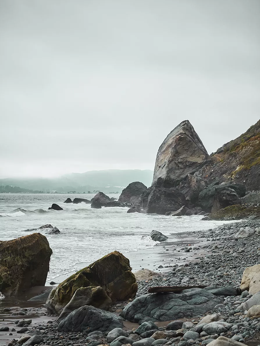 A beach cove