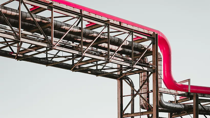 Industrial pipes and girders