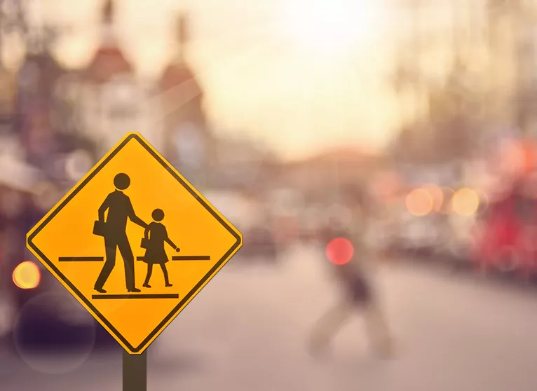 A crosswalk sign