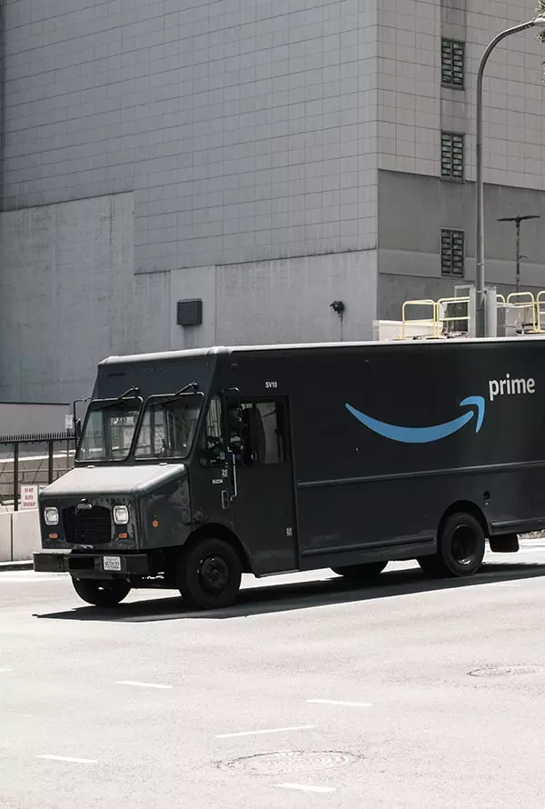 An Amazon truck