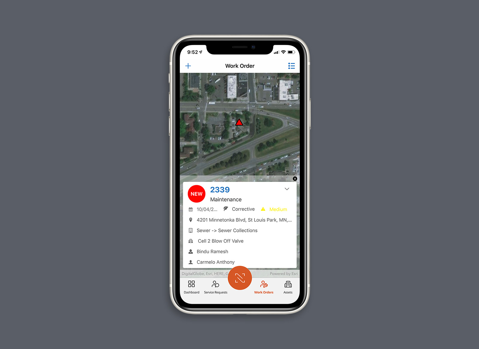 The Location Based Asset Intelligence aspect of NEXGEN's CMMS app